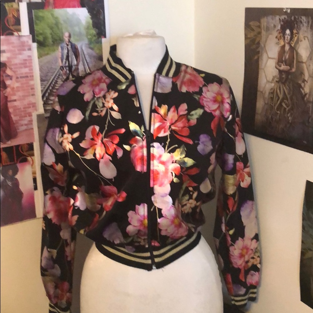 Floral Bomber Jacket